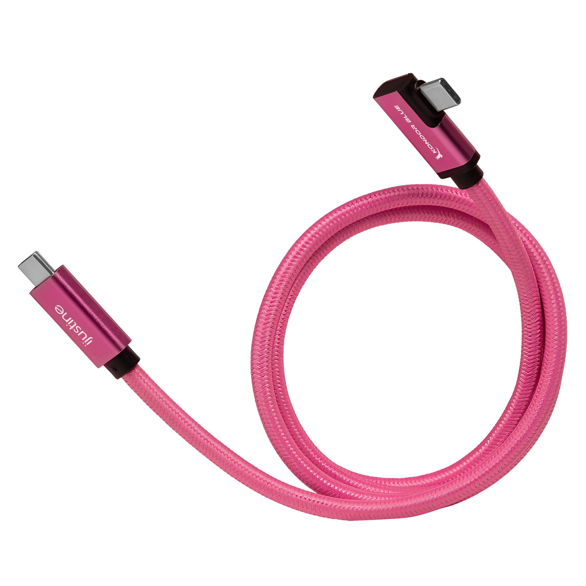 Kondor Blue iJustine Pink USB C 3.1 Data and Charging Cable 10Gb/s Data Speed & 100W Power Delivery