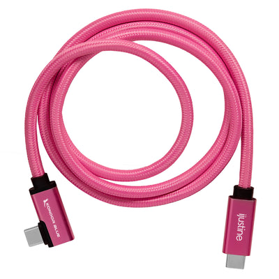 Kondor Blue iJustine Pink USB C 3.1 Data and Charging Cable 10Gb/s Data Speed & 100W Power Delivery