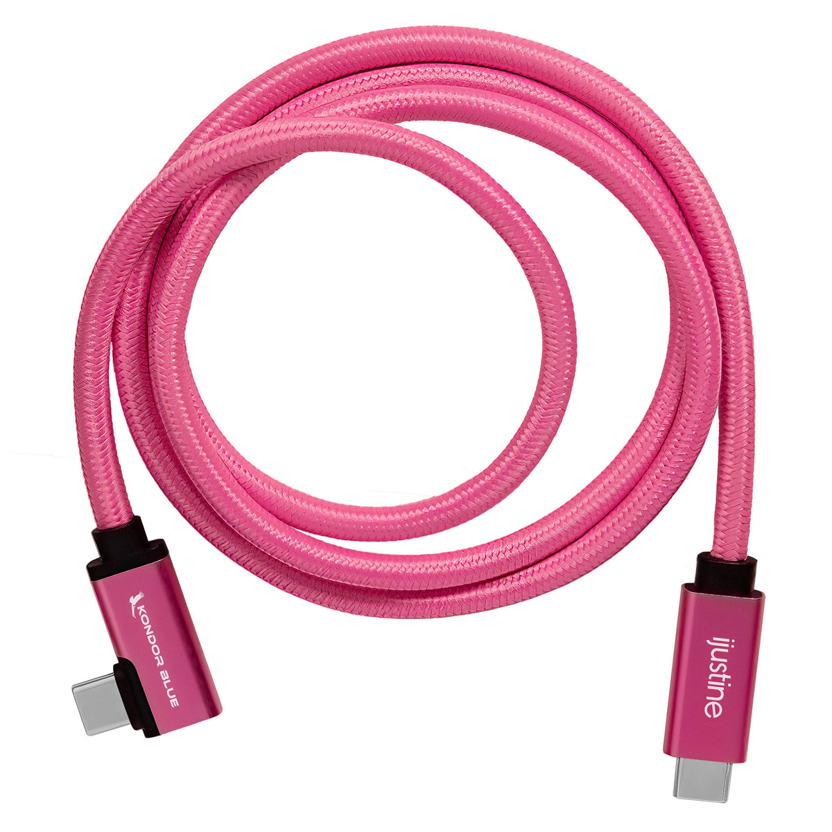 Kondor Blue iJustine Pink USB C 3.1 Data and Charging Cable 10Gb/s Data Speed & 100W Power Delivery