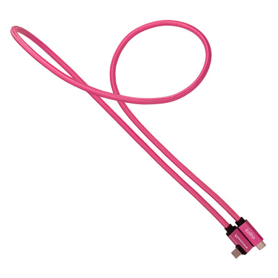 Kondor Blue iJustine Pink USB C 3.1 Data and Charging Cable 10Gb/s Data Speed & 100W Power Delivery