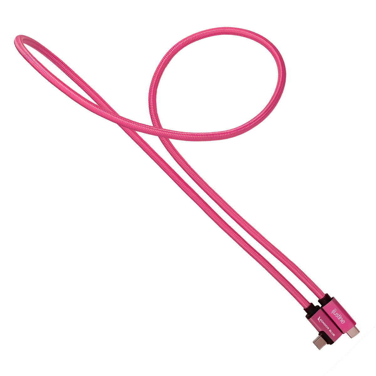 Kondor Blue iJustine Pink USB C 3.1 Data and Charging Cable 10Gb/s Data Speed & 100W Power Delivery