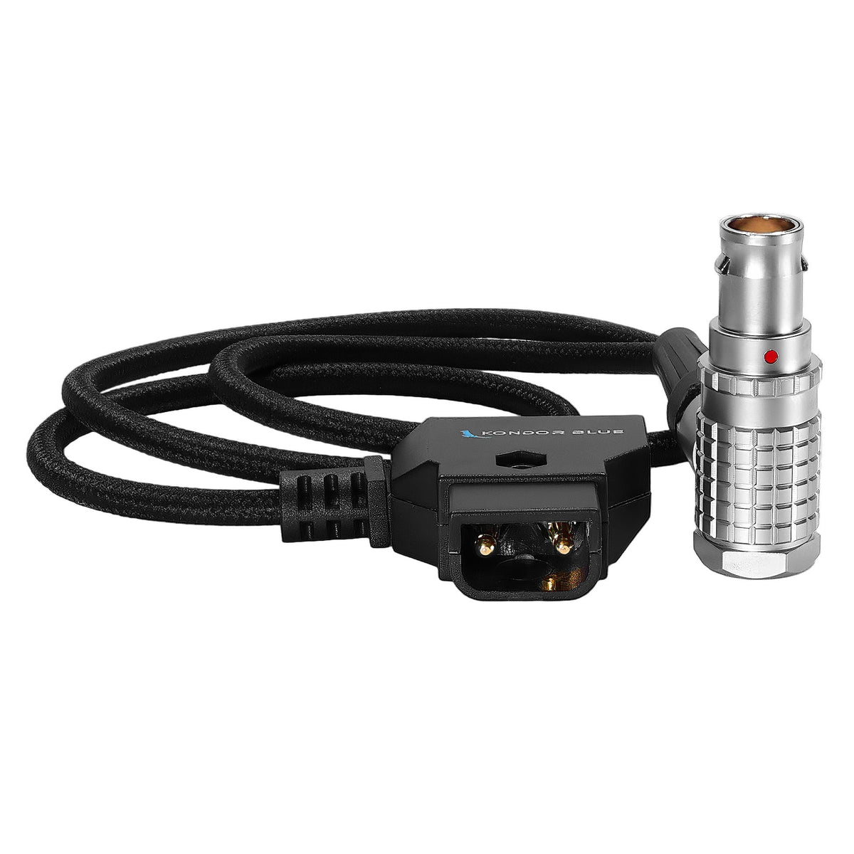 Kondor Blue 20" D-Tap to Right Angle RED V-RAPTOR & KOMODO-X Power Cable