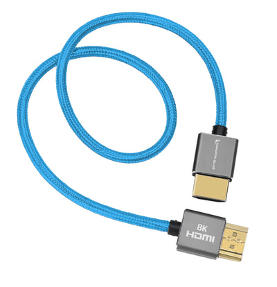 Kondor Blue 8K HDMI 2.1 17" Braided Cable for on Camera Monitors