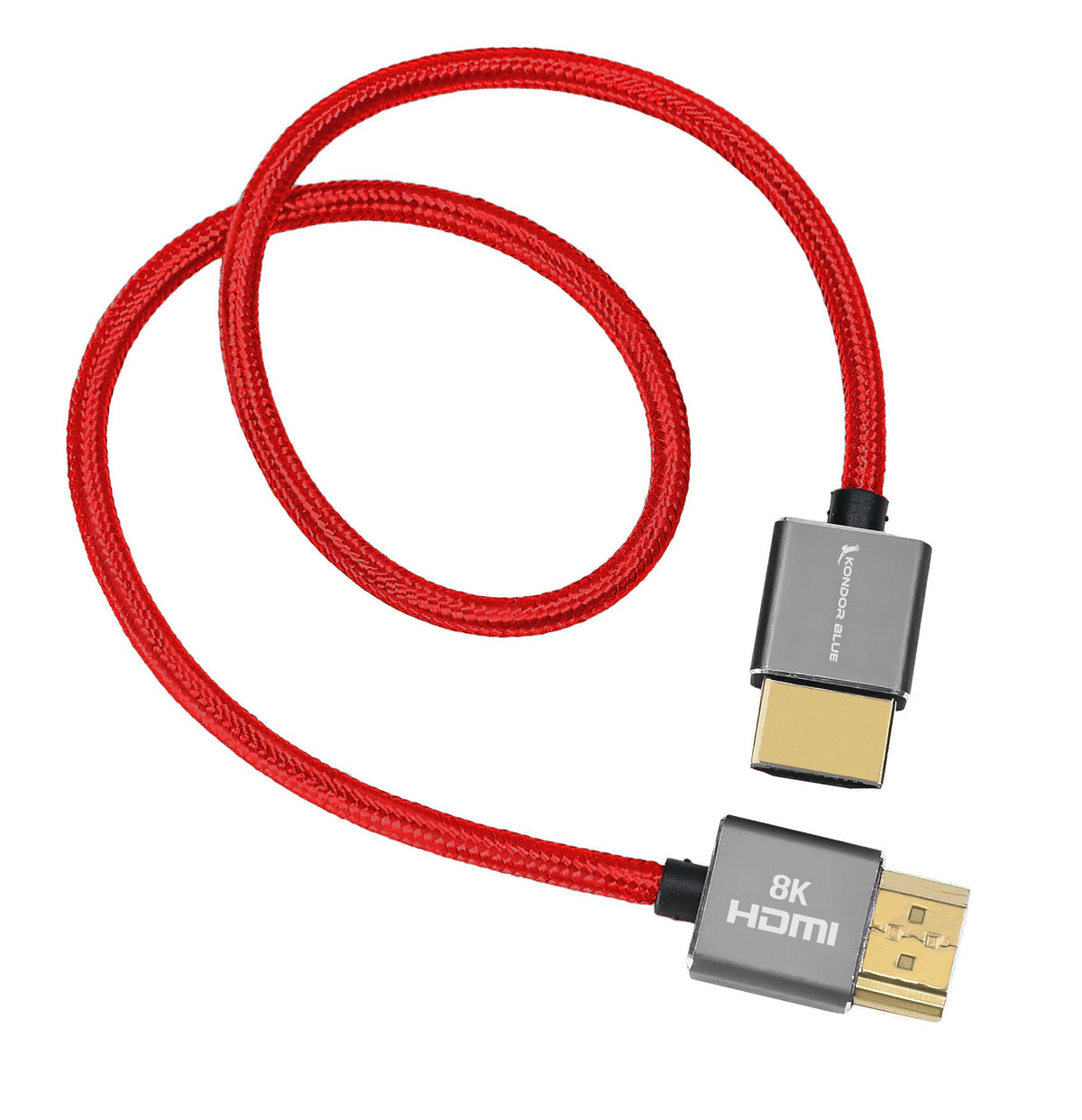 Kondor Blue 8K HDMI 2.1 17" Braided Cable for on Camera Monitors