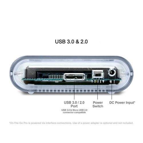 Mercury On-The-Go Pro USB 3.2 (5Gb/s) Bus-Powered Portable External Storage Enclosure for 2.5" SATA Drives