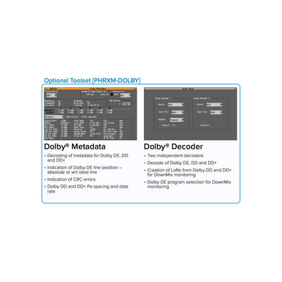 Phabrix PHRXM-DOLBY HW: Dual Dolby E/D/D+ decoder (inc. PHRXO-BDA)