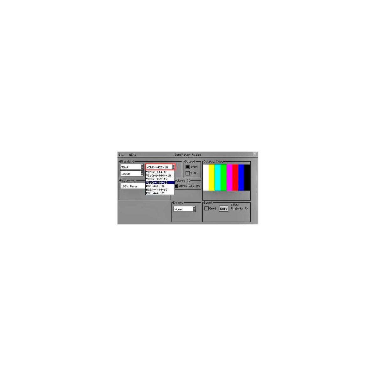 Phabrix PHRXO-3G Chassis SW Option: 3G/2K + Advanced video formats (422/444, YUV/RGB, 10/12 bit)