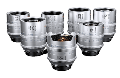 DZOFilm VESPID Retro 7-Lens Kit with Retro Silver EF Tool Kit & Hard Case