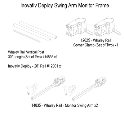 Upgrade Innovations Whaley Rail - Swing Arm Monitor Frame - Inovativ Deploy