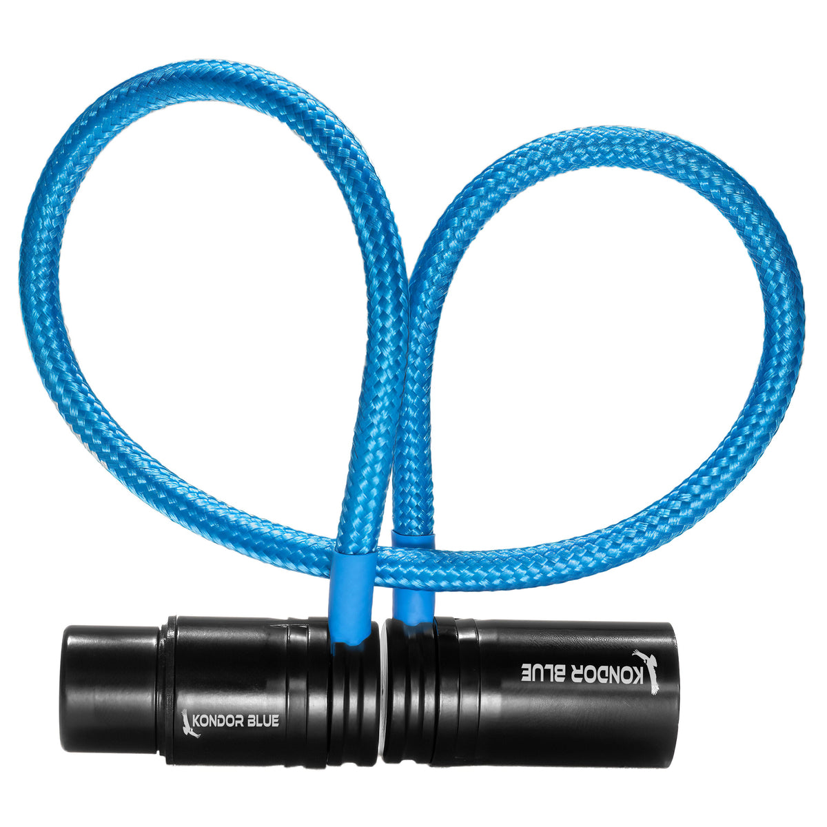Kondor Blue Straight Low Profile Right Angle XLR Cable (Raven Black)