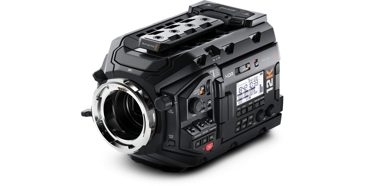 Blackmagic Design URSA Mini Pro 12K + Teris Fluid Head with 100mm Flat Base2-Stage Carbon Fiber Tripod (33lb)