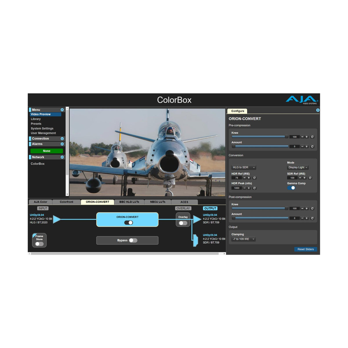AJA ORION-CONVERT License Perpetual License: Optional ORION-CONVERT license for ColorBox and OG-ColorBox