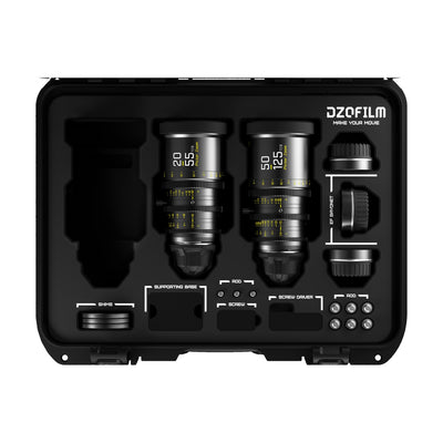 DZOFilm Pictor 20-55mm and 50-125mm T2.8 Super35 Zoom Lens Bundle (PL Mount and EF Mount, Black)