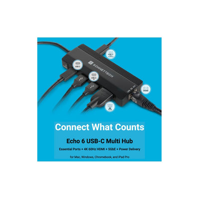 Sonnet Technologies Echo 6 USB-C 5GbE Multi Hub