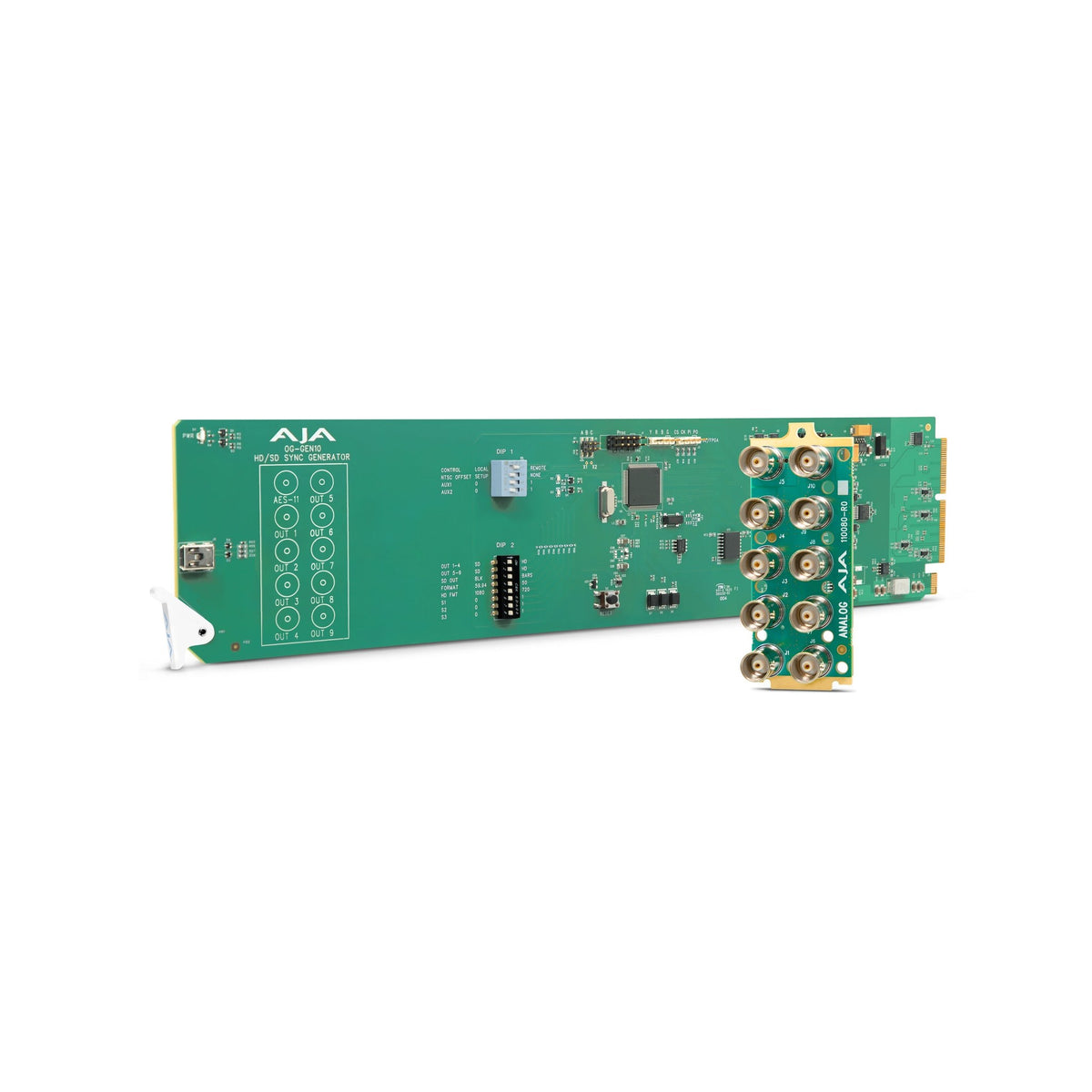 AJA OG-GEN10 HD/SD Sync Generator, Simultaneous Blackburst & Tri-level, Outputs Assignable