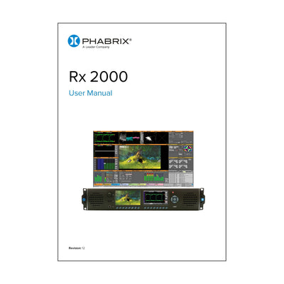 Phabrix PHRX2000AGE Rx2000 2U rackmount HD/SD rasterizer, 1x PHRXM-AGE HW Module: 1x (SDI-in + copy), SFP cage, 1x Analyser, Eye/Jitter, 1x Generator. 3 more modules can be added