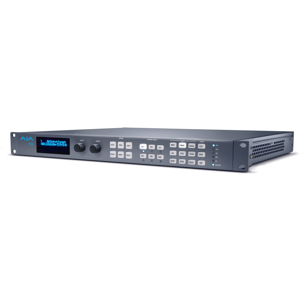 AJA FS4 1RU 4K/UltraHD/HD/SD Frame Sync/Converter, 1-Channel 4K/Ultra HD, or 4 Independent Channel HD/SD Frame Syncs