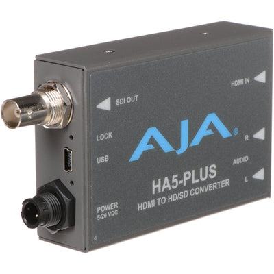 AJA HA5-Plus HDMI to 3G-SDI with DSLR Format Support, Includes 1 Meter HDMI Cable