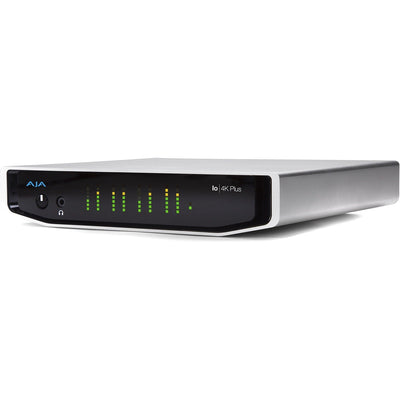 AJA Io 4K Plus 12-bit 4K/UltraHD/HD I/O via Thunderbolt 3, with 12G-SDI and HDMI 2.0 I/O, AC Adapter (Thunderbolt cable not included)