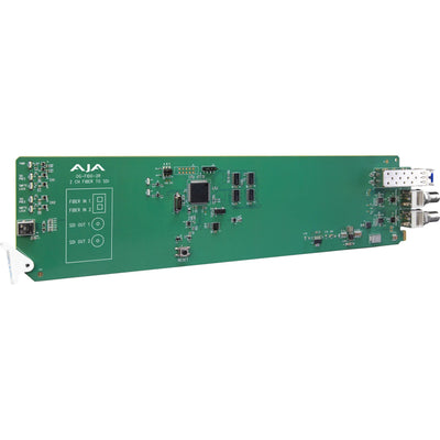 AJA OG-FiDO-2R 2-Channel Single Mode LC Fiber to 3G-SDI Receiver, DashBoard Support
