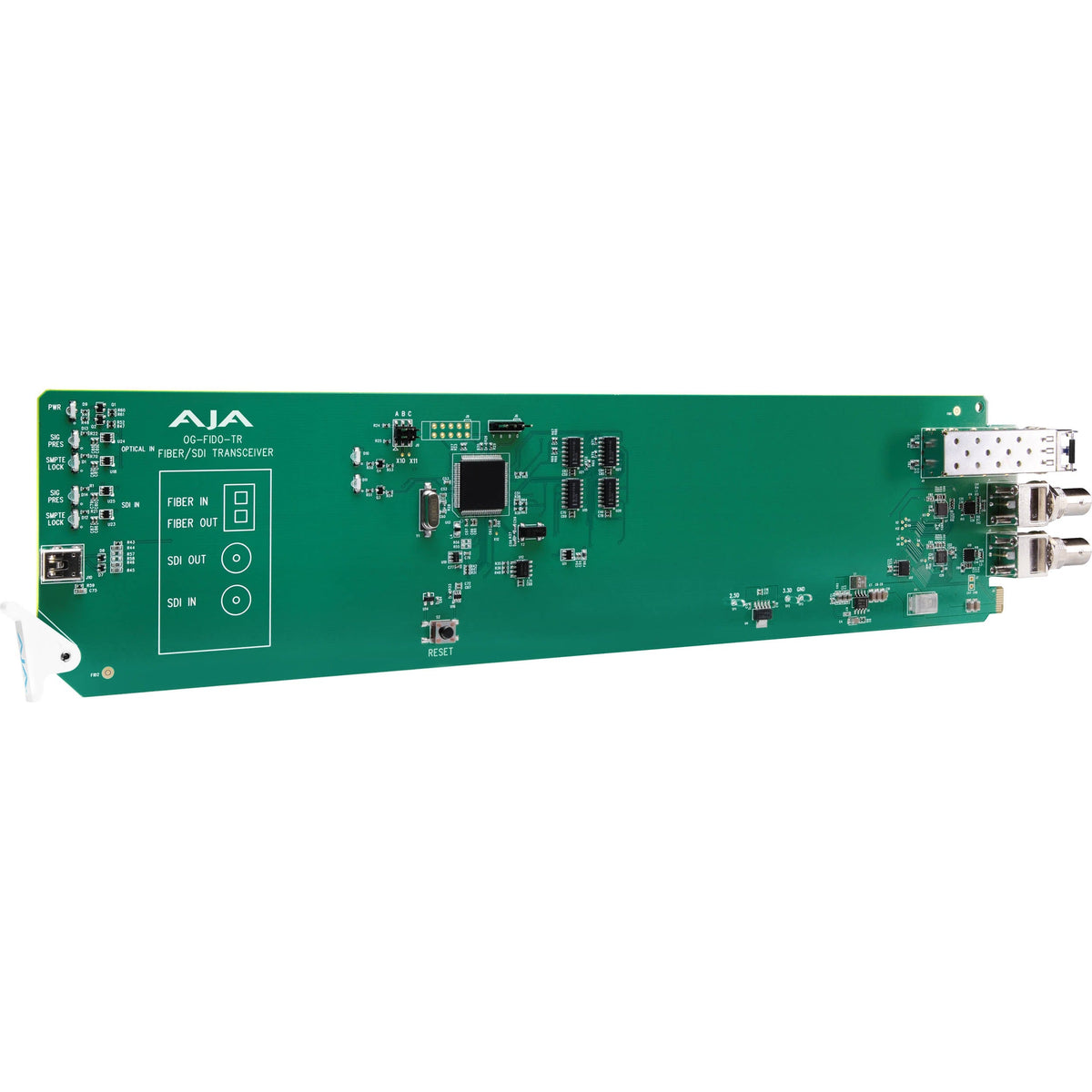 AJA OG-FiDO-TR-MM 1-Channel 3G-SDI/LC Multi-Mode LC Fiber Transceiver, DashBoard Support