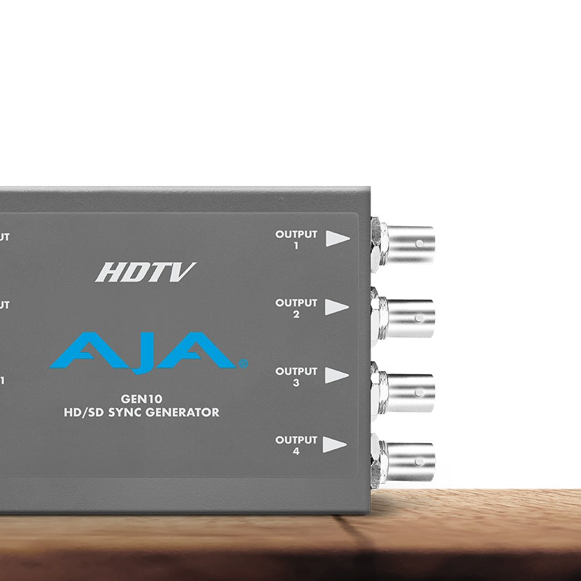AJA GEN10 HD/SD Sync Generator, Simultaneous Blackburst & Tri-level, Outputs Assignable