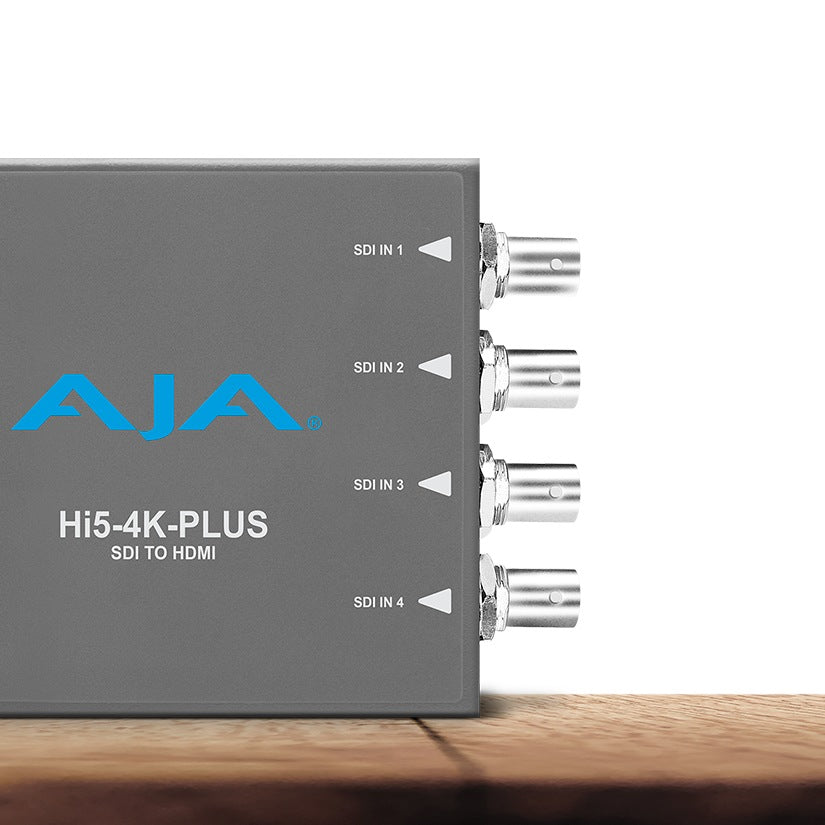 AJA Hi5-4K-Plus 4x 3G-SDI to HDMI 2.0 with up to UltraHD 60p, also Supports HD-SDI to HD-HDMI