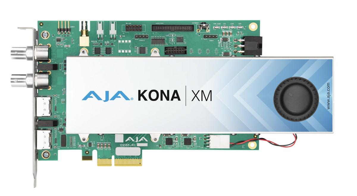 AJA KONA XM 12G-SDI and HDMI 2.0 Ultra Low Latency PCIe card, with Fan, Active Cooling