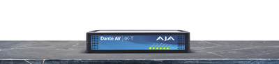 AJA Dante AV 4K-T Transmitter Encodes 12G / HDMI Video with Embedded Audio into Dante AV Ultra JPEG 2000