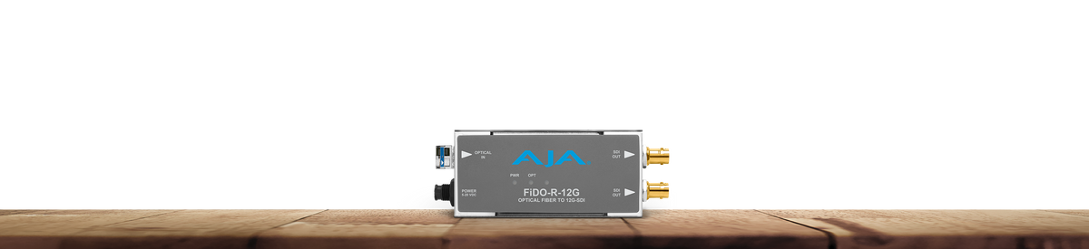 AJA FiDO-R-12G 1-Channel Single Mode LC Fiber to 12G-SDI Receiver