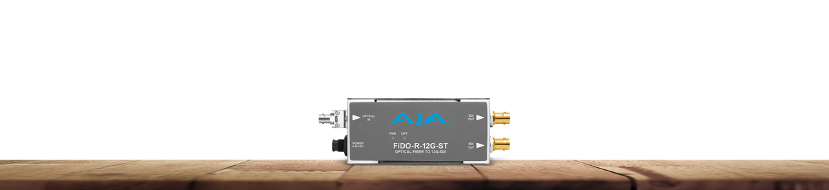 AJA FiDO-R-12G-ST 1-Channel Single Mode ST Fiber to 12G-SDI Receiver