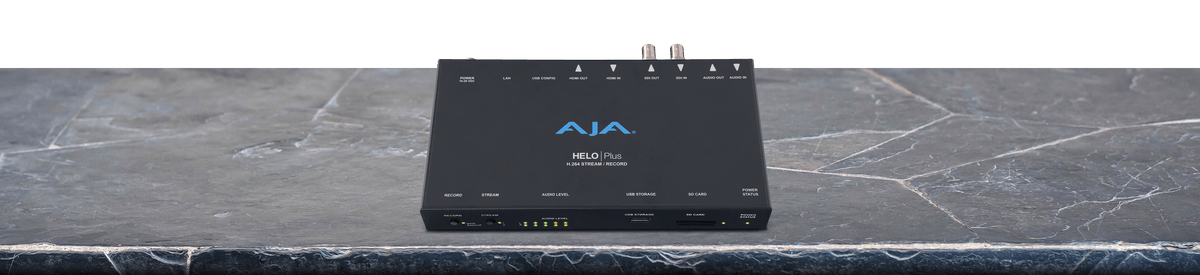 AJA HELO Plus H.264/MPEG-4 HD/SD Recorder and Streaming Appliance with 3G-SDI and HDMI Inputs/ Outputs