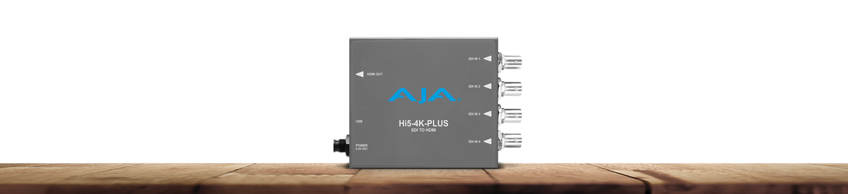 AJA Hi5-4K-Plus 4x 3G-SDI to HDMI 2.0 with up to UltraHD 60p, also Supports HD-SDI to HD-HDMI