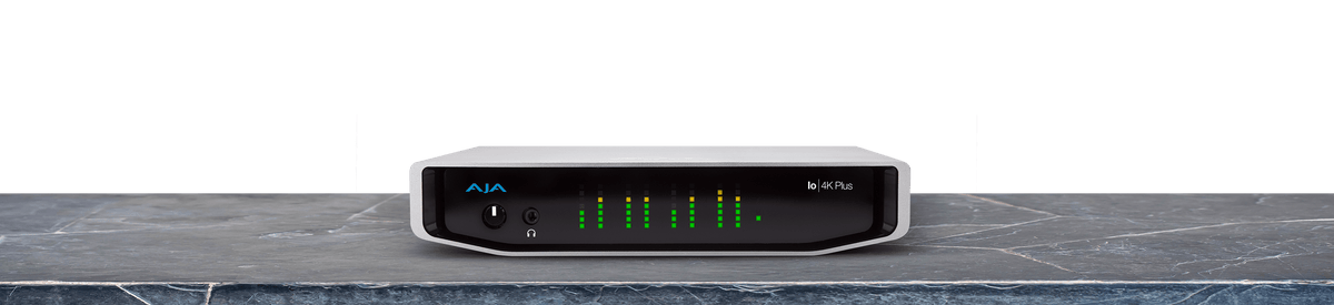 AJA Io 4K Plus 12-bit 4K/UltraHD/HD I/O via Thunderbolt 3, with 12G-SDI and HDMI 2.0 I/O, AC Adapter (Thunderbolt cable not included)