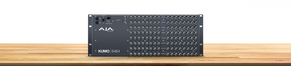 AJA KUMO 6464 KUMO 64x64 Compact SDI Router, with 1 Power Supply