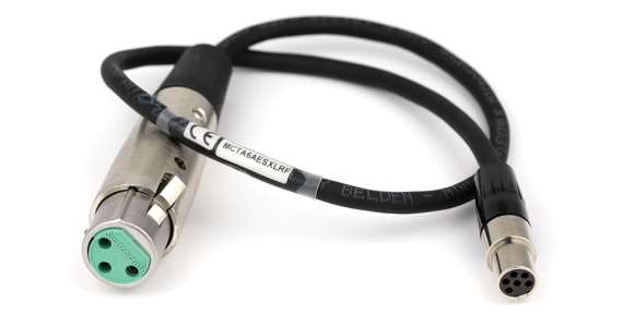 Lectrosonics MCTA6AESXLRF AES3 digital signal from XLR-F output. 18 in
