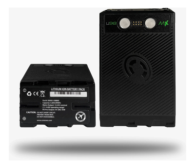 Core SWX NANO-U98MX HDV Battery with Ring LED Gauge (98Wh, Sony BP-U)
