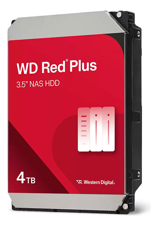 Western Digital Red Plus 4TB Internal NAS HDD 3.5 5400 RPM SATA 6 Gb/s