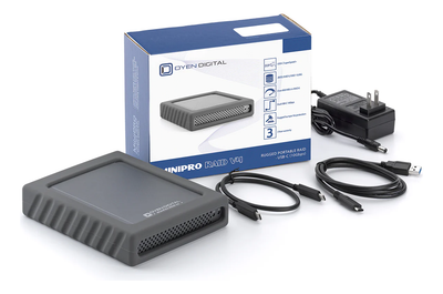 Oyen Digital 16TB TLC SSD MiniPro RAID V4 USB-C Portable Rugged Solid State Drive