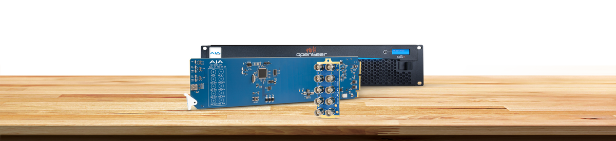 AJA OG-12GDA-2x4 Dual 1x4 12G-SDI Distribution Amplifier, Dual Input Channels with 4x 12G-SDI Outputs, DashBoard Support