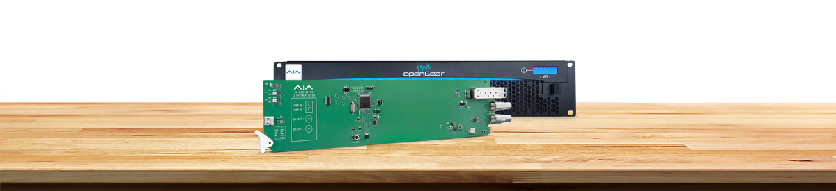 AJA OG-FiDO-2R-12G 2-Channel 12G-SDI/LC Single Mode LC Fiber to Receiver, DashBoard Support