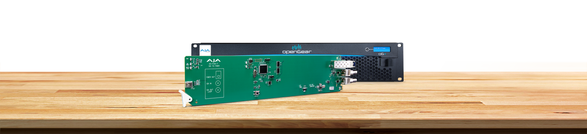 AJA OG-FiDO-T-MM 1-Channel 3G-SDI to Multi-Mode LC Fiber Transmitter, DashBoard Support