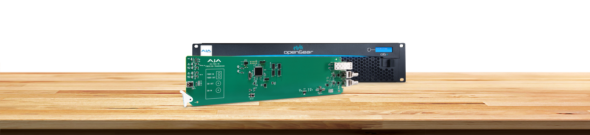 AJA OG-FiDO-TR 1-Channel 3G-SDI/LC Single Mode LC Fiber Transceiver, DashBoard Support