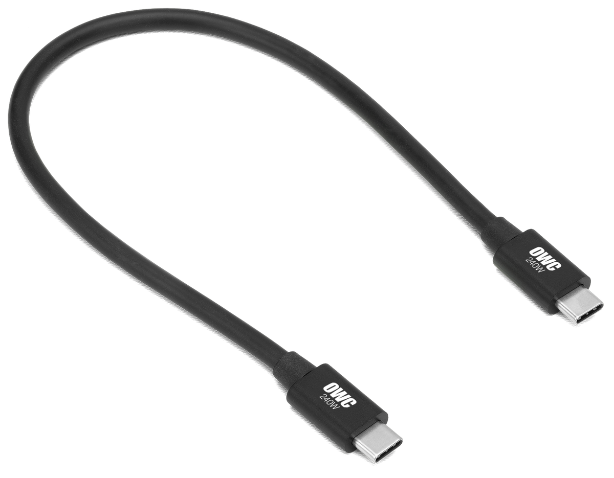 OWC Thunderbolt 5 (USB-C) 0.3 Meter (11.8") Cable - Black