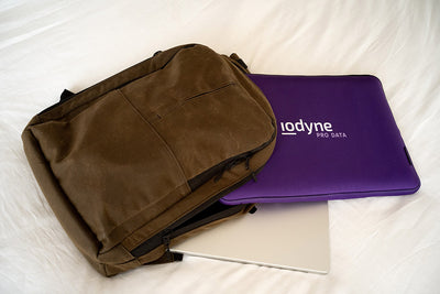 Iodyne Lined Protective Soft Sleeve for Pro Data with Zipper Closure & Accessory Pocket (Violet)