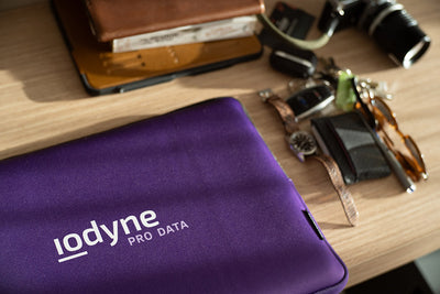 Iodyne Lined Protective Soft Sleeve for Pro Data with Zipper Closure & Accessory Pocket (Violet)